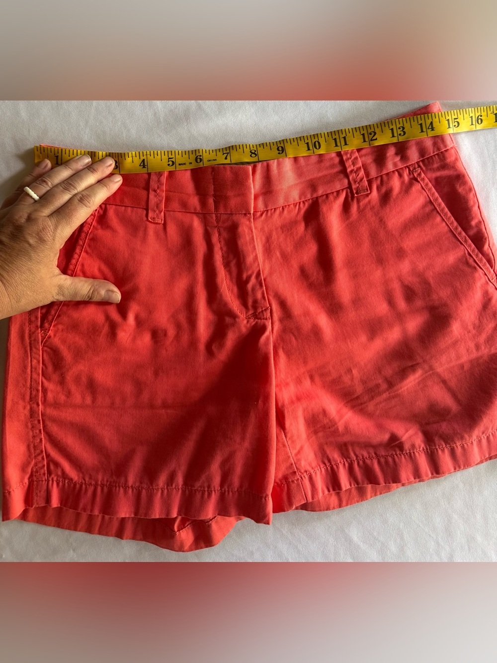 J.Crew Stretch Coral Pink Shorts Women Sz 0 Cotton Preppy - Picture 8 of 10